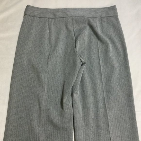 BCBGMaxAzria Womens Size 10 Gray Herringbone Stripe Pants Trousers Wide Leg NWOT - Picture 9 of 12